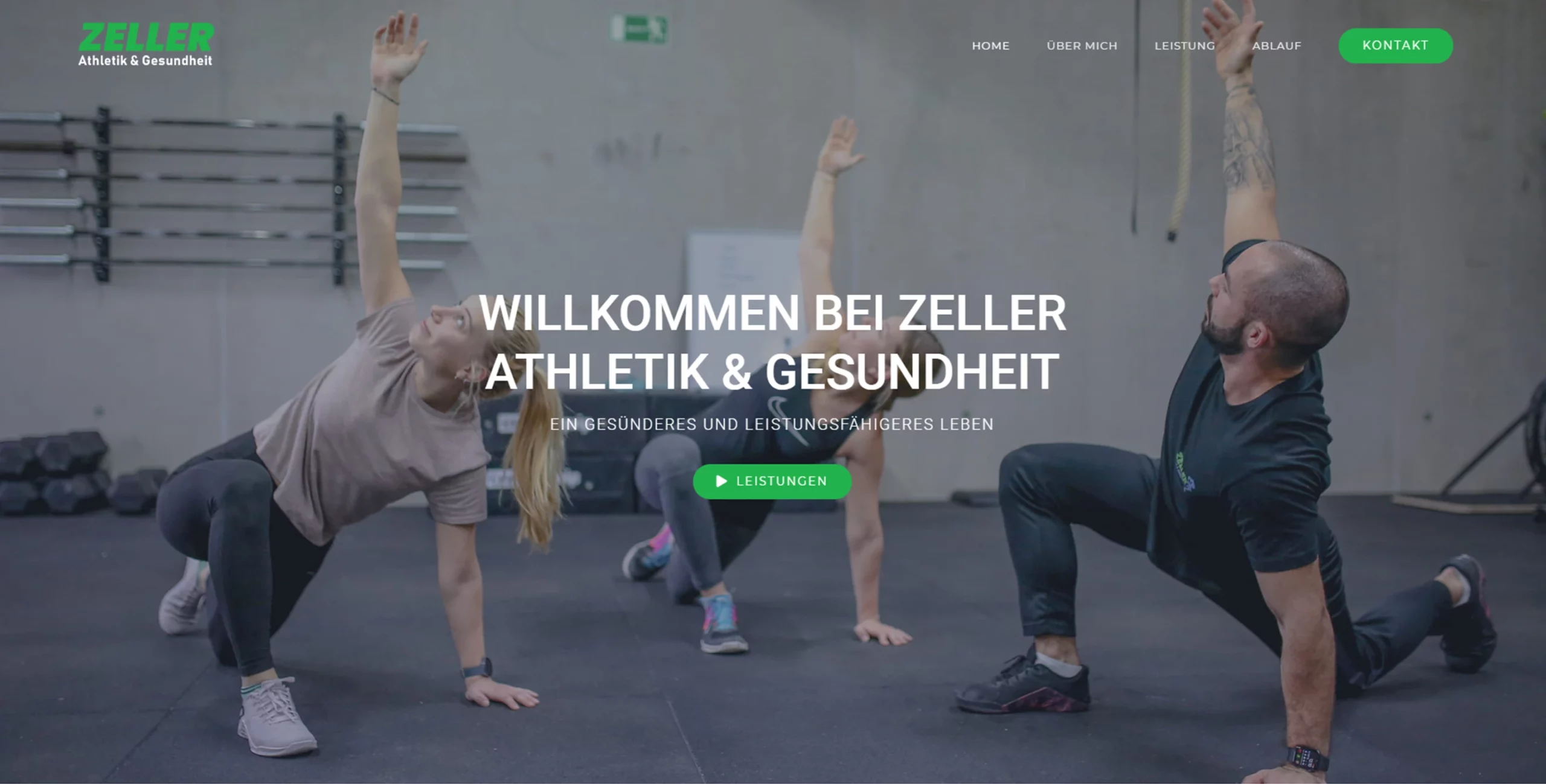 Website für einen Personal Fitness Trainer